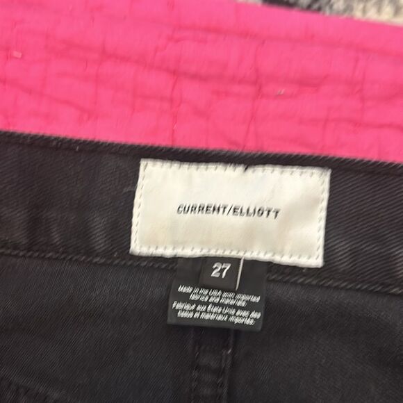 Current/Elliott Black/ gray front zippers detailed Jeans, Size 27 - Picture 4 of 7